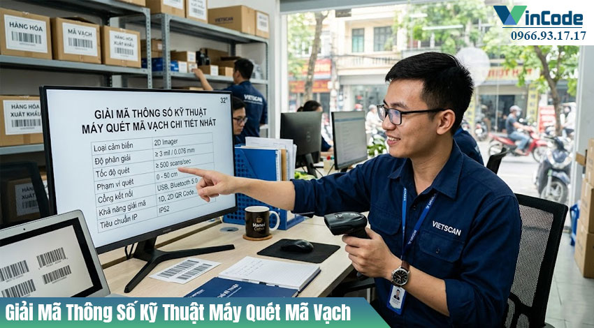 Giải mã các thông số kỹ thuật máy quét mã vạch: Kiến thức CHI TIẾT, So sánh & Kinh nghiệm Chọn Máy (Update )