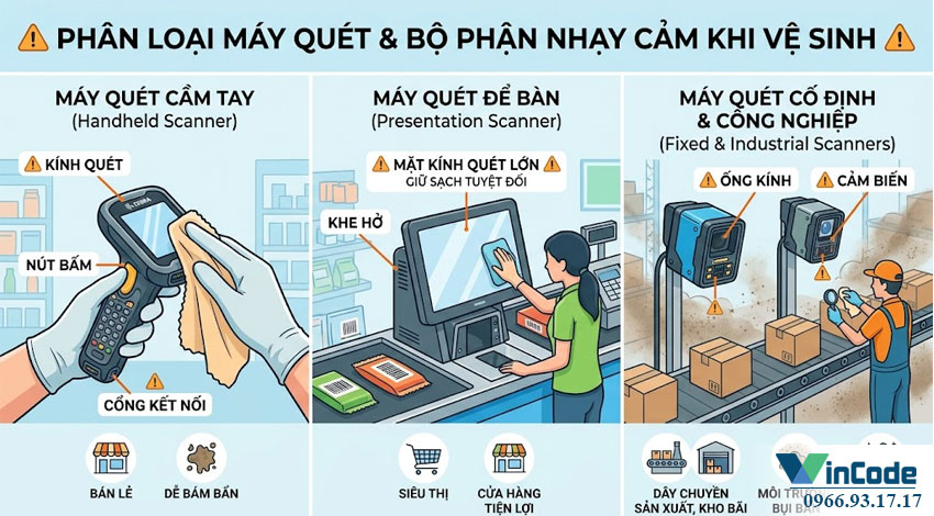 Phân loại máy quét và các bộ phận "nhạy cảm" cần lưu ý