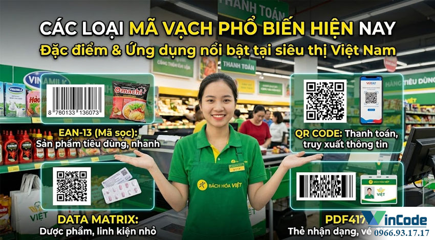 Các loại mã vạch phổ biến hiện nay