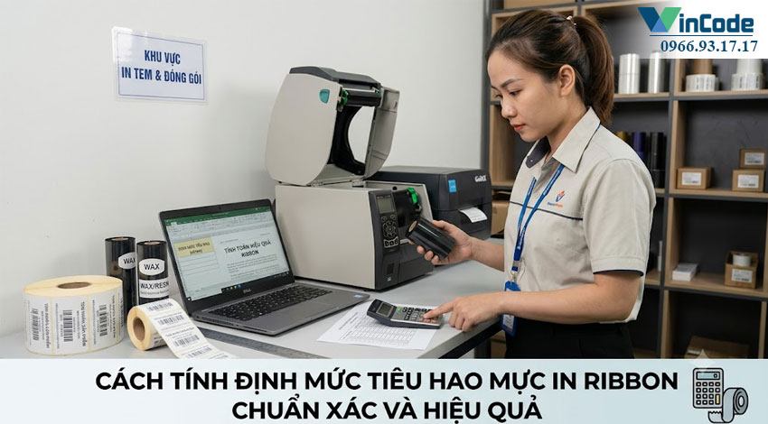Cách tính định mức tiêu hao mực in ribbon